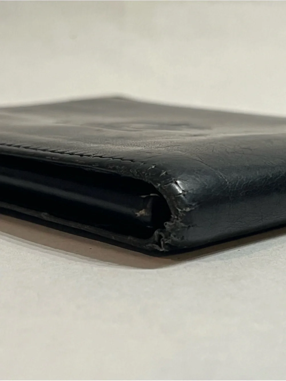 Celine Vintage Blason Black Leather Bifold Wallet